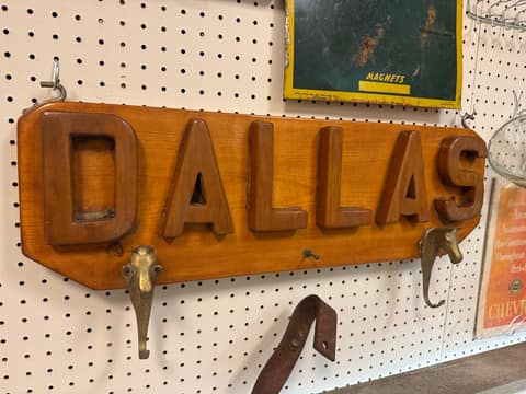 Dallas Heavy Pine w/ Brass Horse Hangers