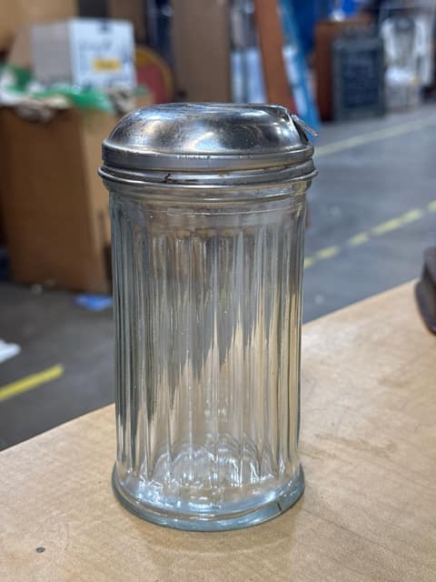VTG Glass Sugar Container