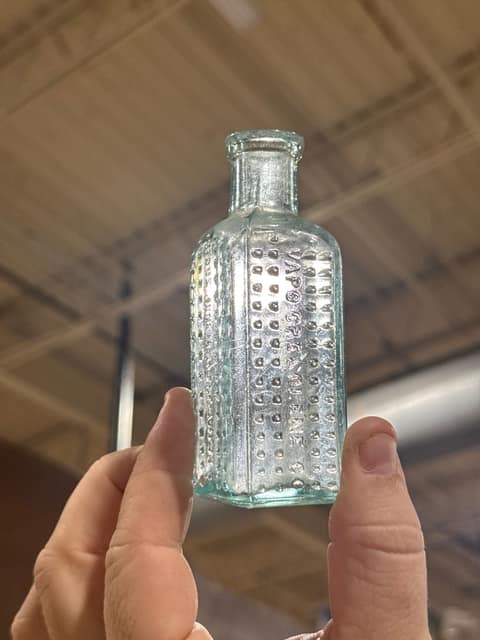 Antique 1890s Vapo-Cresolene Hobnail Poison Quack Medicine Bottle