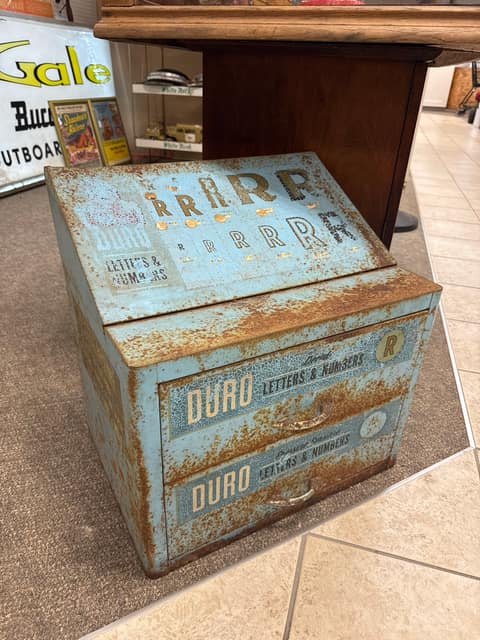 VTG Duro Letters & Numbers FULL Box of Numbers & Letters
