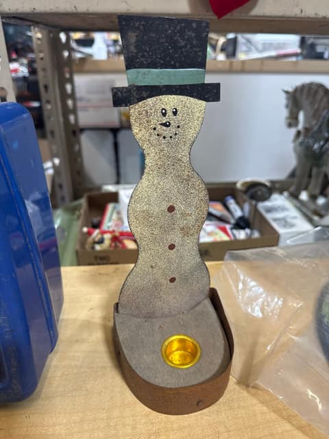 Snowman Candle Holder