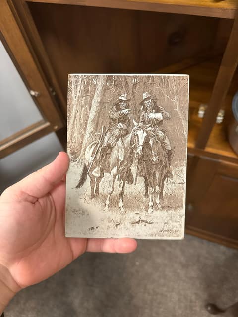 VTG Remington Etched Printing Plate