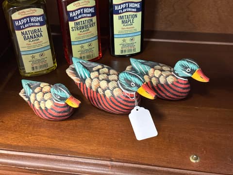 Hand Painted Ducks 3 pc