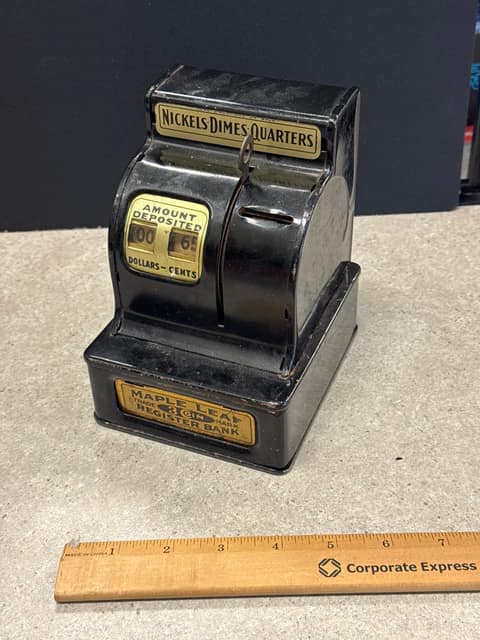 Coin Bank VTG Metal