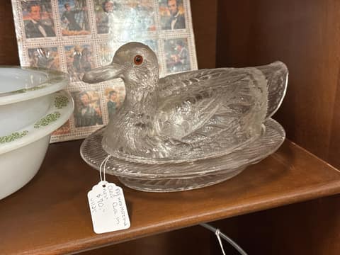 Westmoreland Clear Duck on Nest
