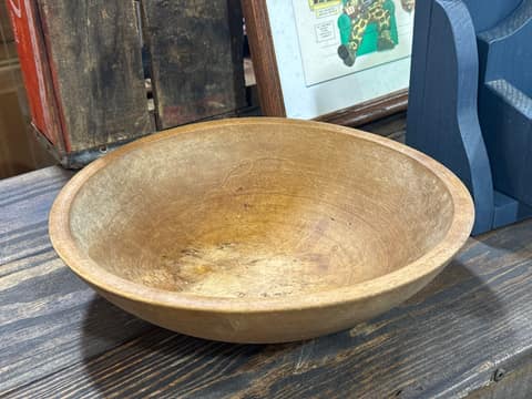 Antique Handmade Dough Bowl
