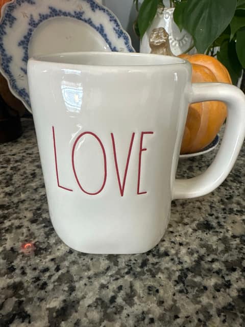Rae Dunn LOVE mug