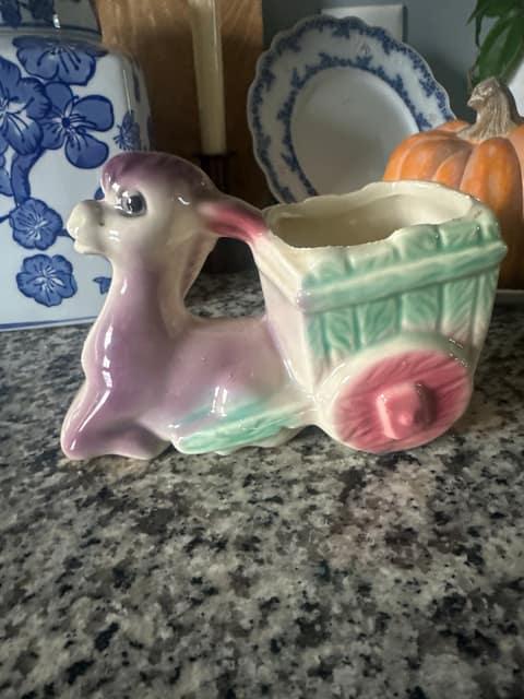 Donkey and cart planter