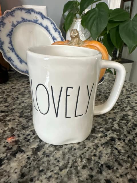 Rae Dunn LOVELY mug