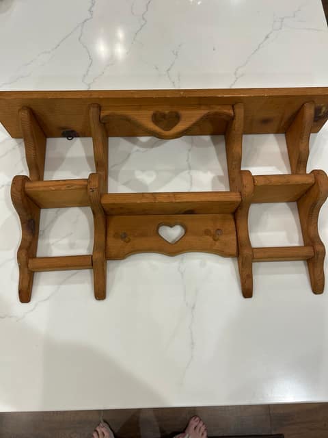 Wooden Heart Shelf