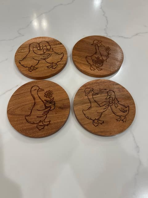 Set of 4 Goose Coasters