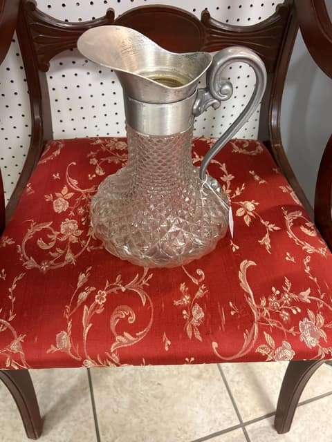 Diamond Cut Glass Pitcher