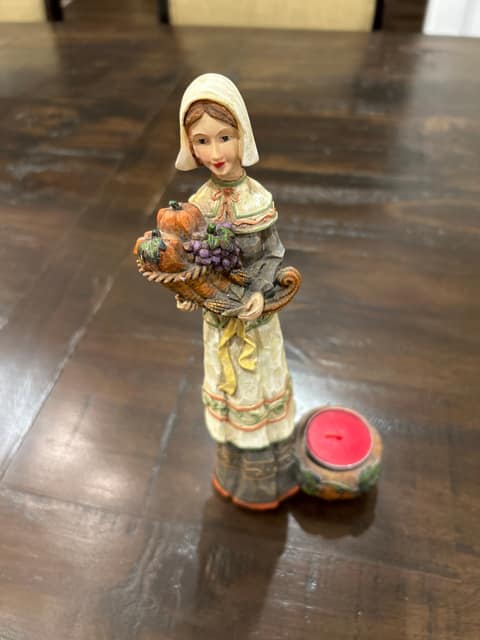 Resin Pilgrim Candle Holder