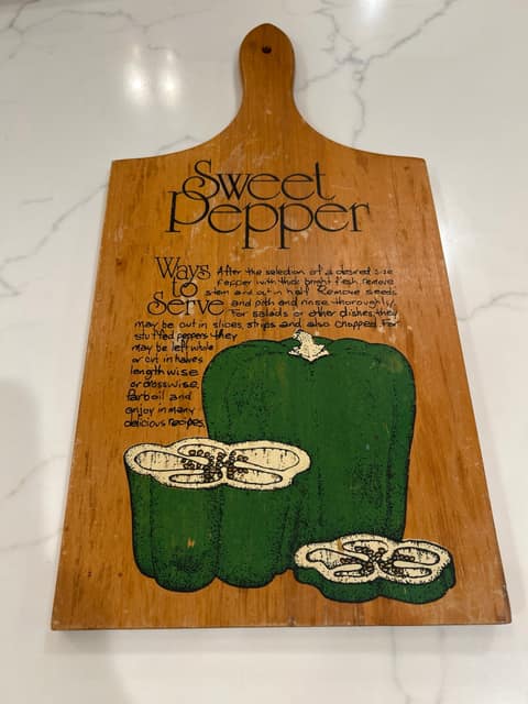 Vtg Sweet Pepper Cutting Board