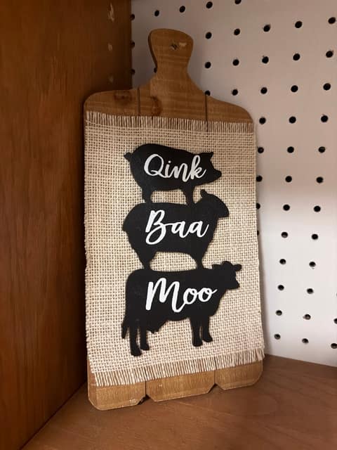 Oink farm sign