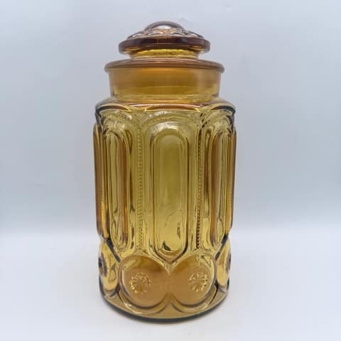 L. E. Smith Amber Cannister