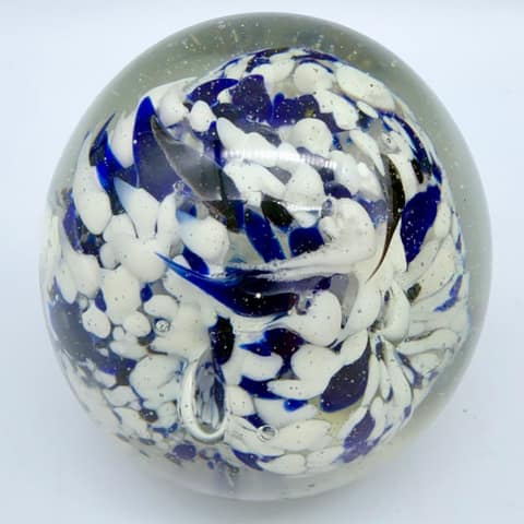 Blue / White paperweight