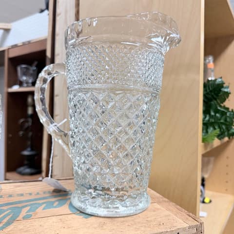 Large glass pitcher