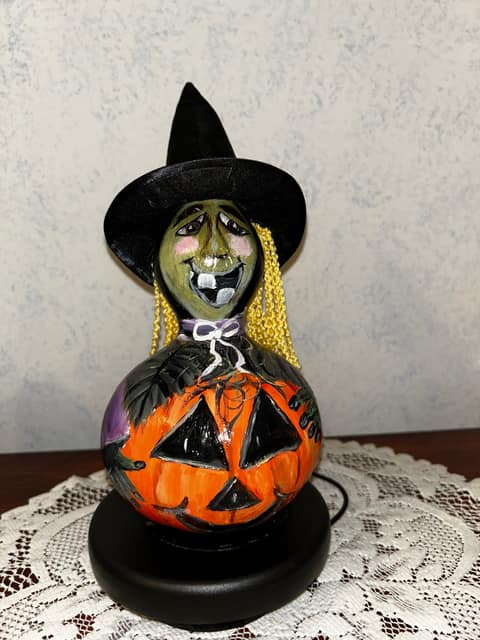Witch Painted Gourd