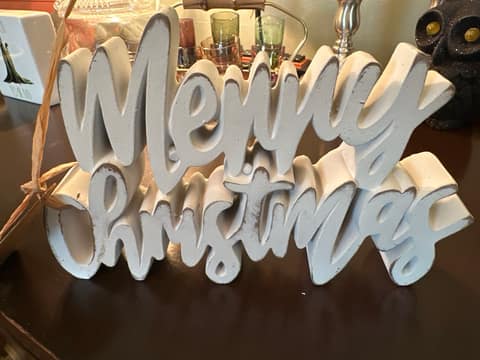 Merry Christmas wooden cutout