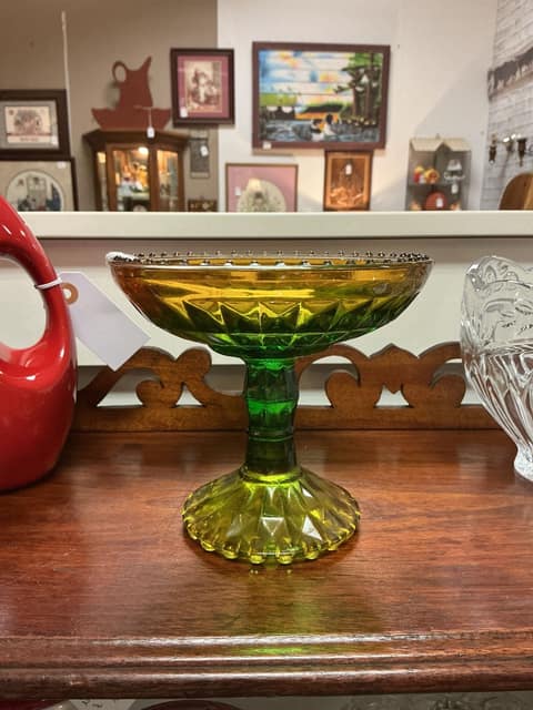 Green/Gold Candy Dish