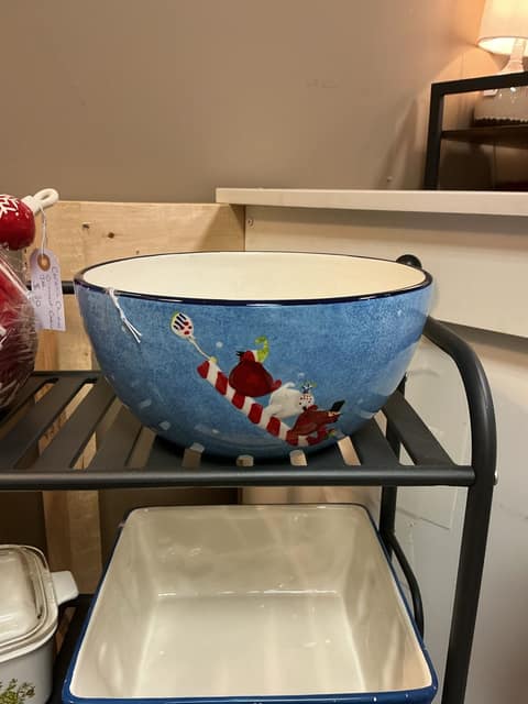 Blue Christmas Bowl