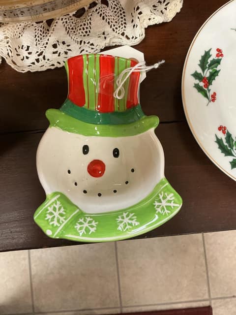 Small Snowman Dish