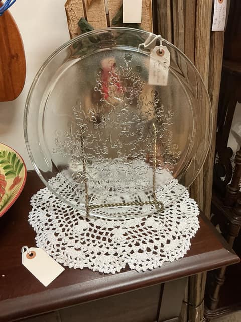 Clear Christmas Tree Platter