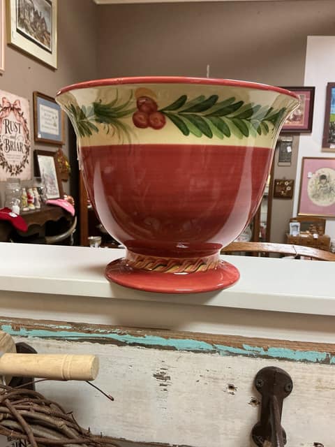 Souther Living Pedestal Christmas Bowl