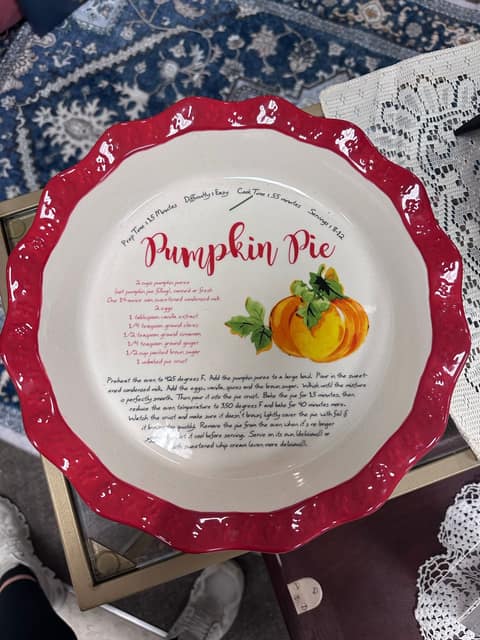 Pumpkin Pie Plate
